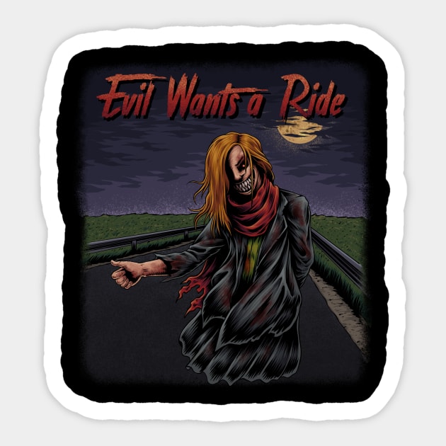 Evil Hitchhiker Sticker by Paranormal Connection